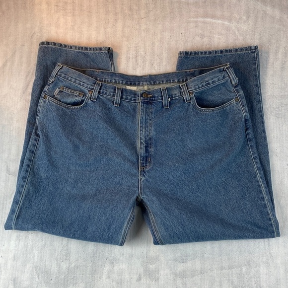 Carhartt Relaxed Fit Blue Jeans Mens 48X32 - Heavy Denim - Picture 1 of 7
